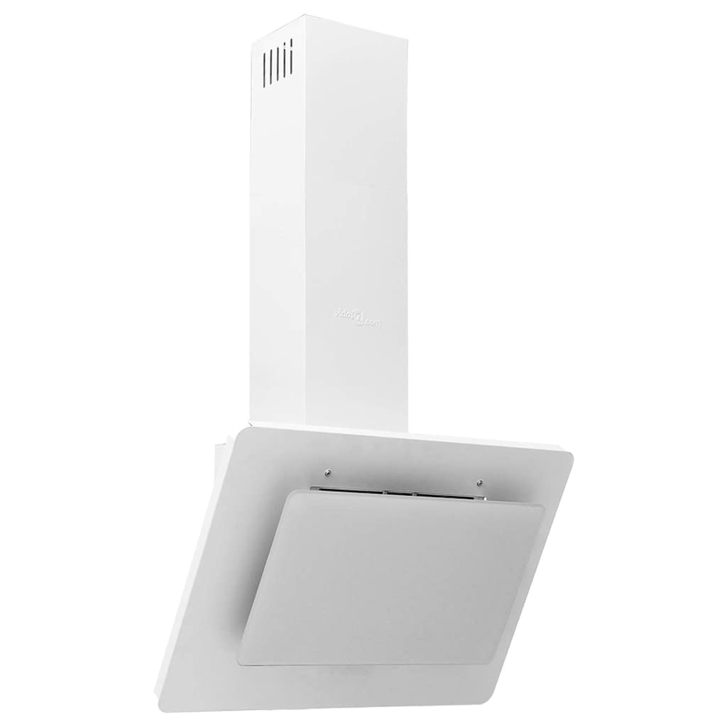 Vidaxl wandafzuigkap 60 cm roestvrij staal en gehard glas wit