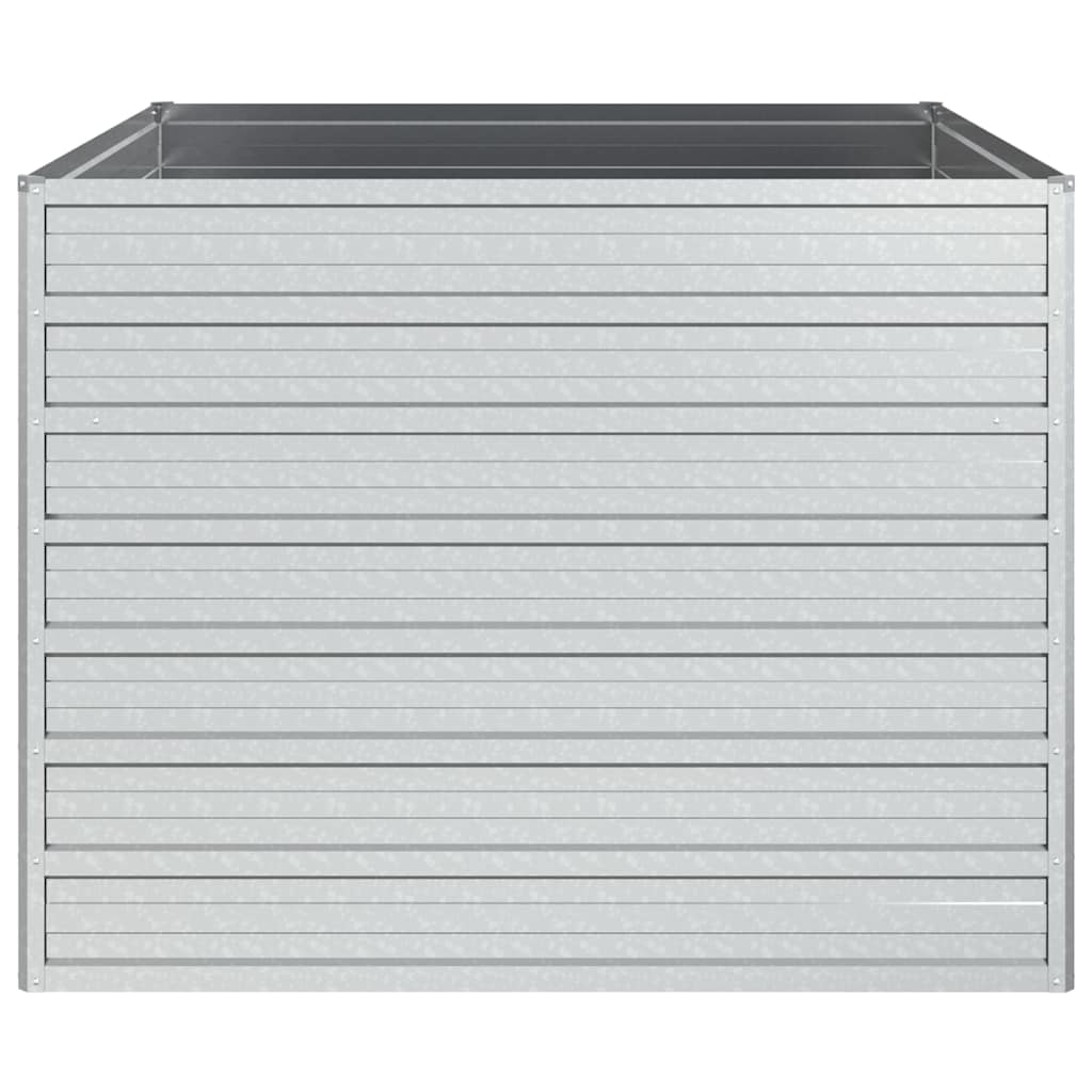 Vidaxl plantenbak verhoogd 100x100x77 cm gegalvaniseerd staal zilver