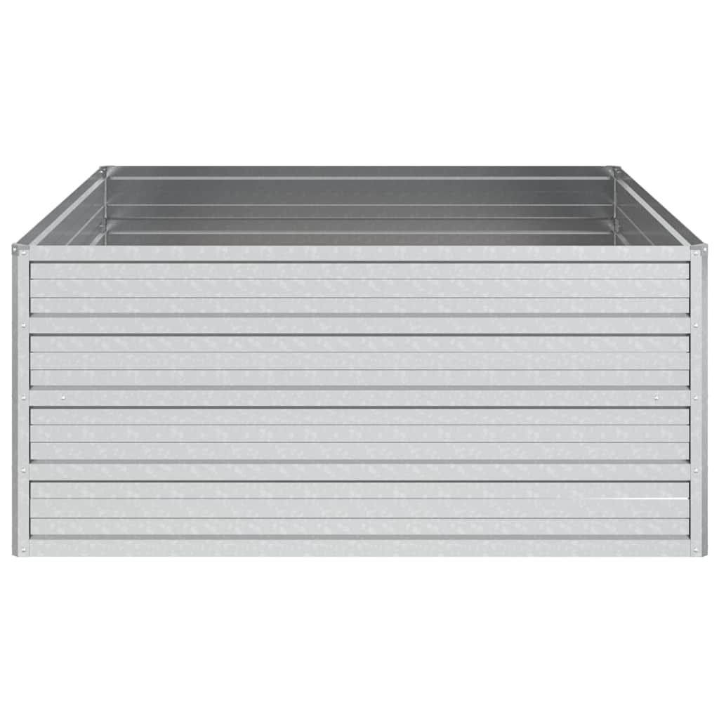 Vidaxl plantenbak verhoogd 100x100x45 cm gegalvaniseerd staal zilver
