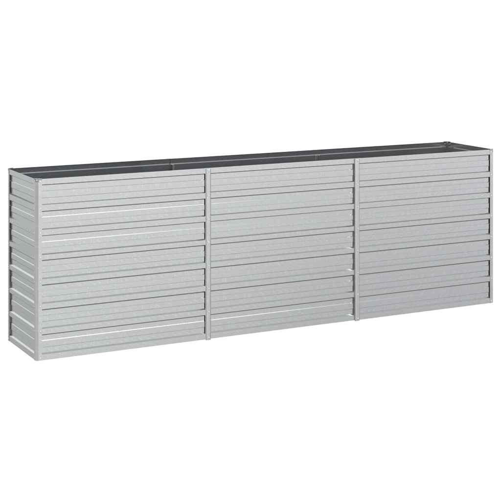 VIDAXL -Planzer erhöht 240 x 40 x 77 cm verzinkter Stahl Silber