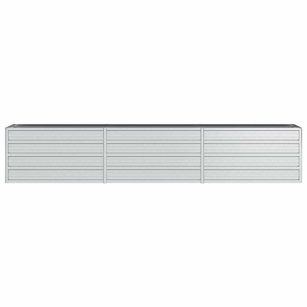 Vidaxl plantenbak verhoogd 240x40x45 cm gegalvaniseerd staal zilver