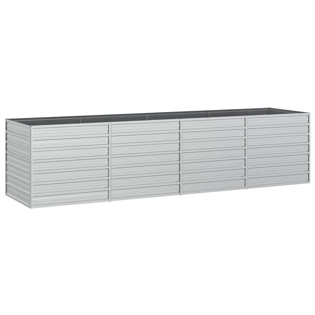 VIDAXL -Planzer erhöht 320x80x77 cm verzinkter Stahl Silber