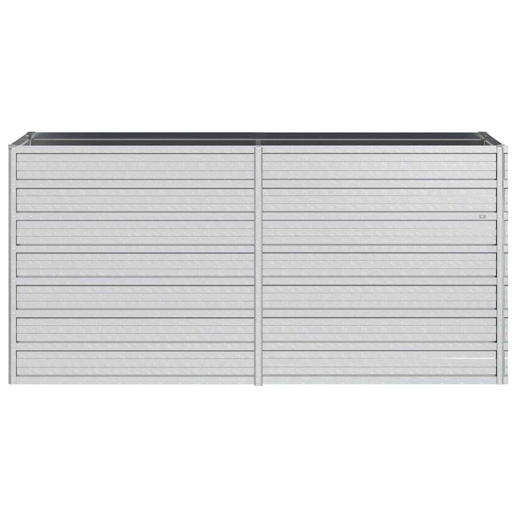 Vidaxl plantenbak verhoogd 160x40x77 cm gegalvaniseerd staal zilver