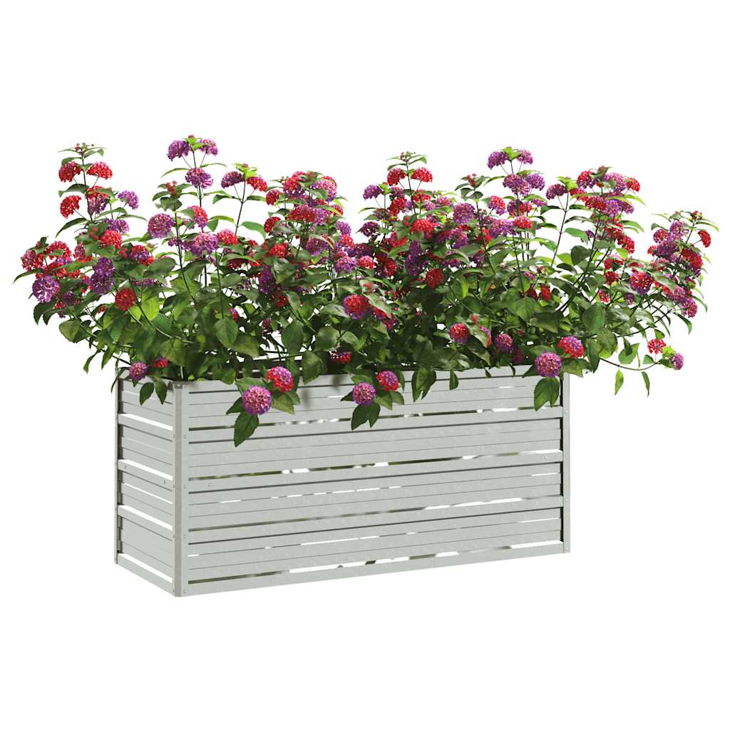 VidaXL Hochbeet 100x40x45 cm, verzinkter Stahl, Silber