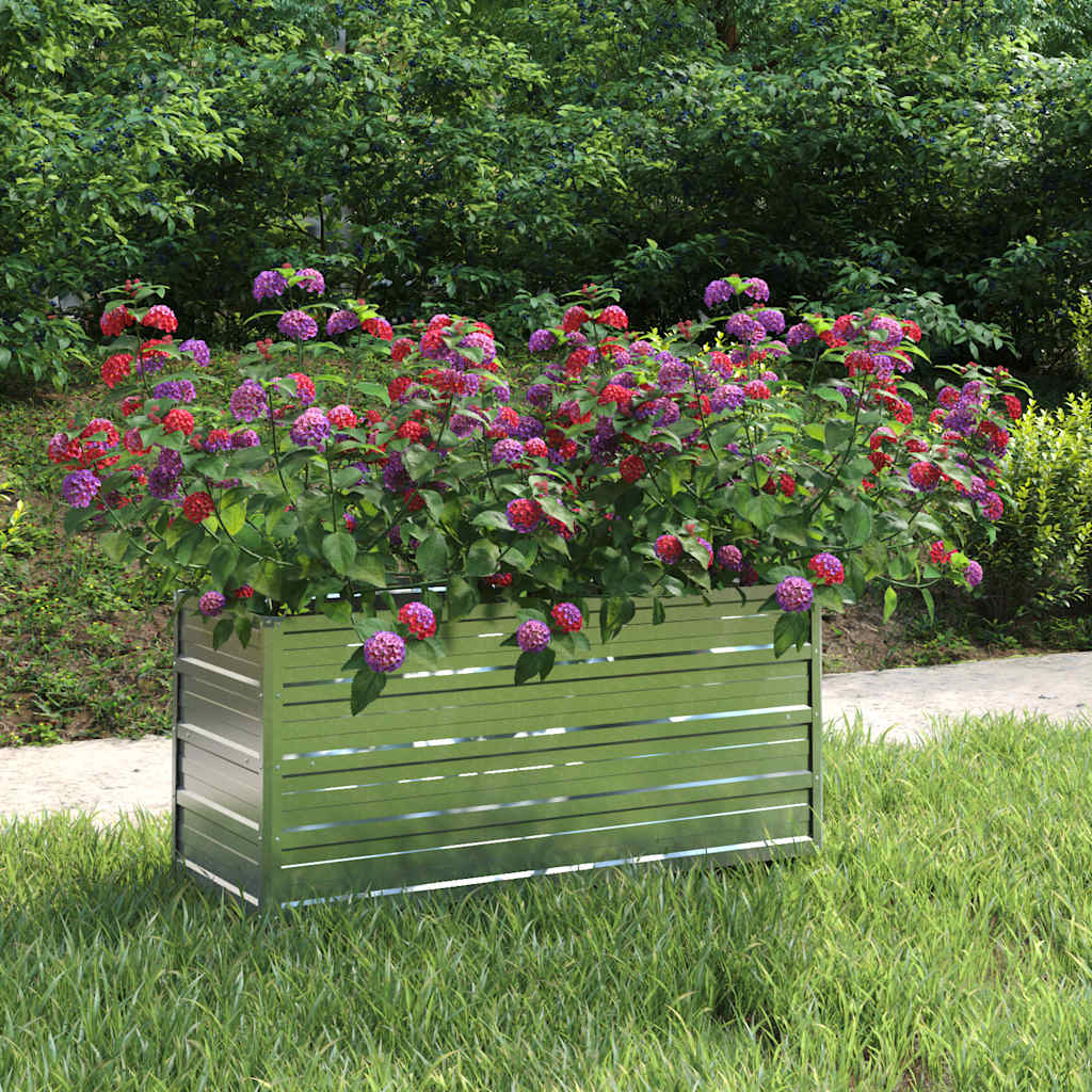 VidaXL Hochbeet 100x40x45 cm, verzinkter Stahl, Silber