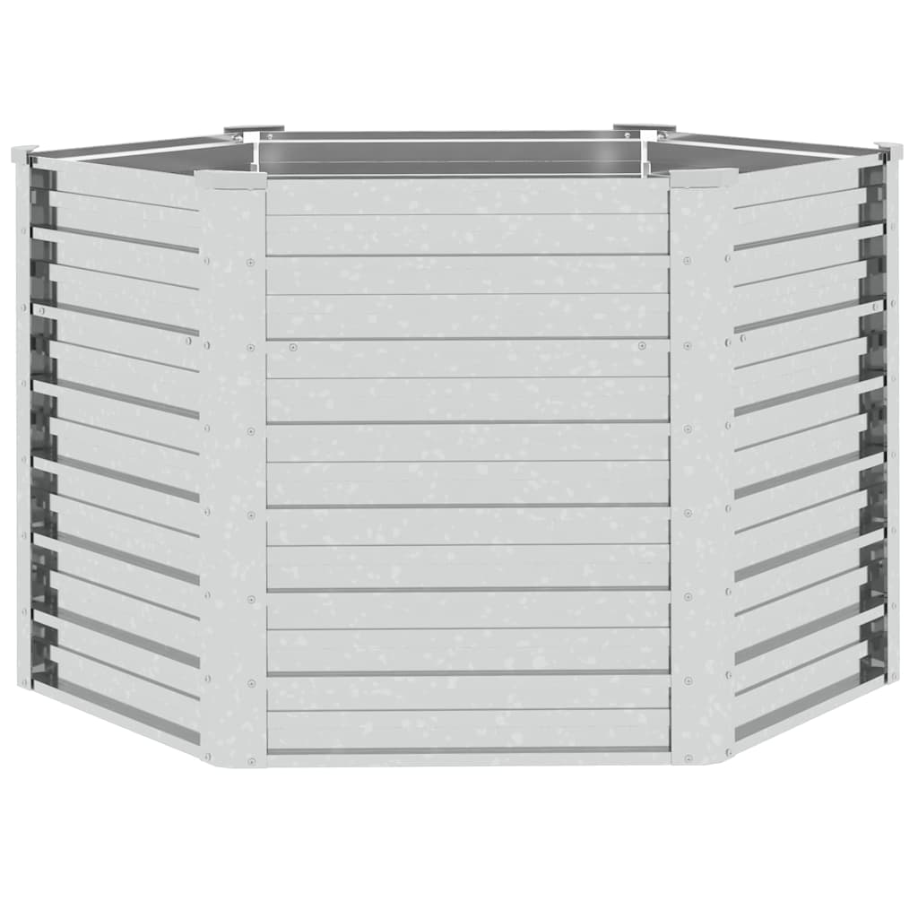 Vidaxl plantenbak verhoogd 129x77 cm gegalvaniseerd staal zilverkleur