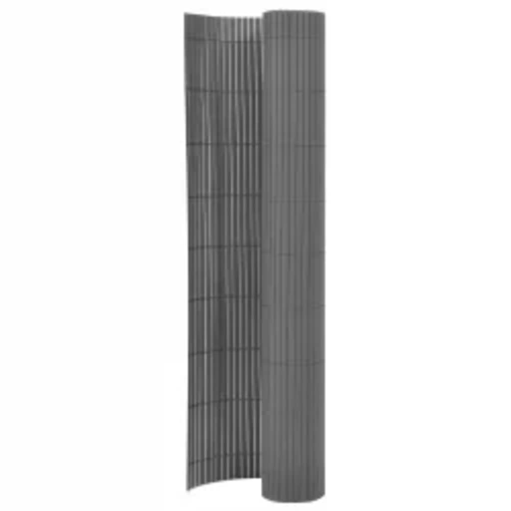 VidaXL Gartenzaun, doppelseitig, 90 x 400 cm, Grau