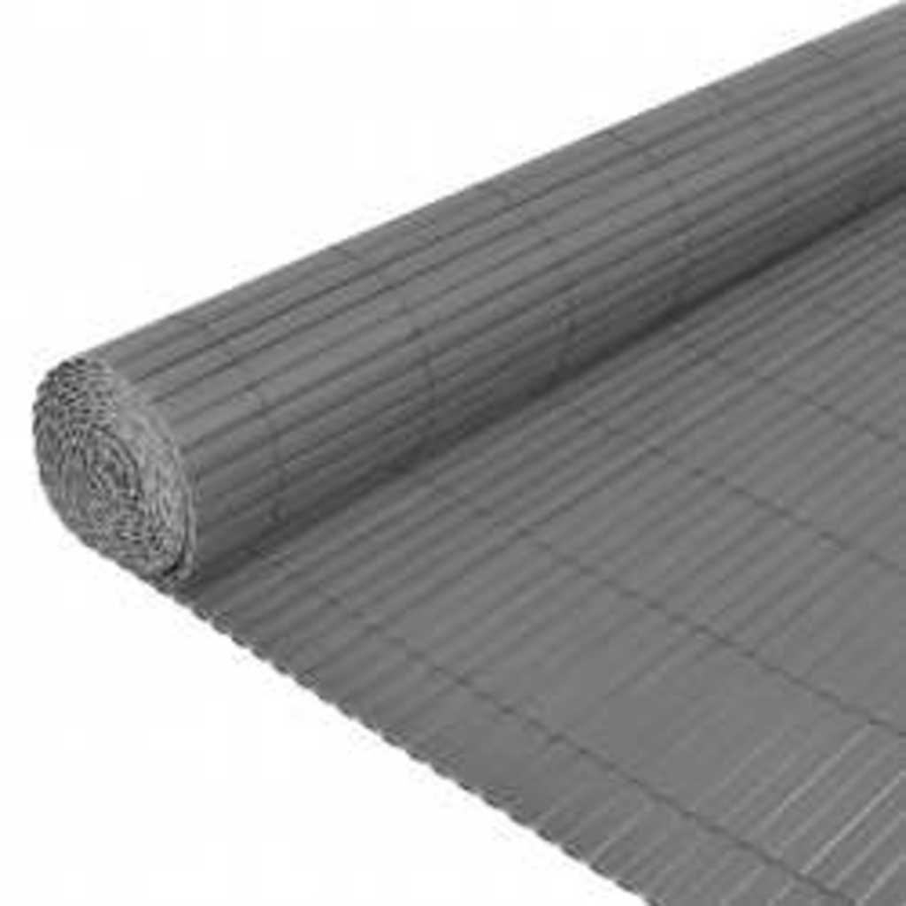 VidaXL Gartenzaun, doppelseitig, 90 x 400 cm, Grau
