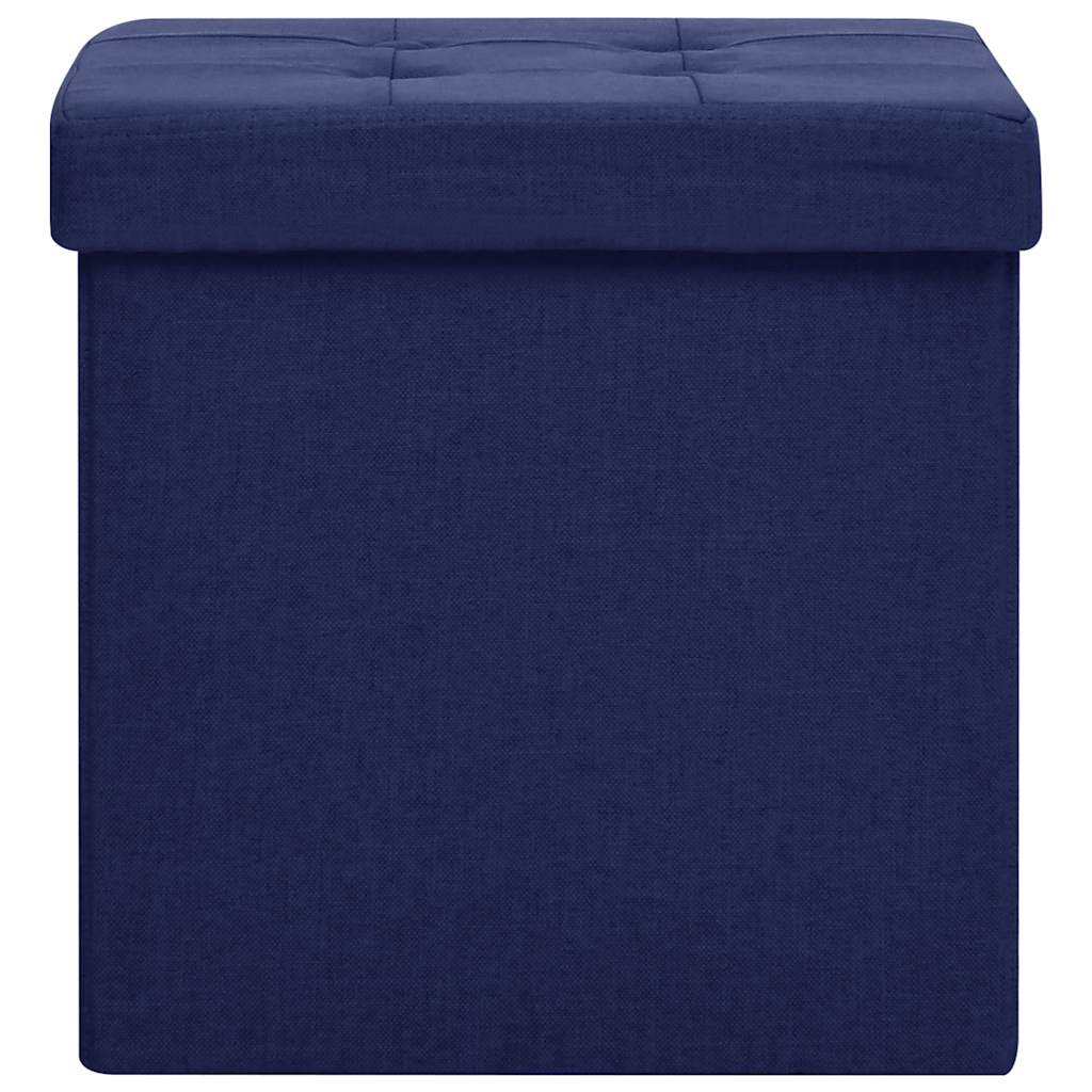 Vidaxl opbergkruk inklapbaar kunstlinnen blauw