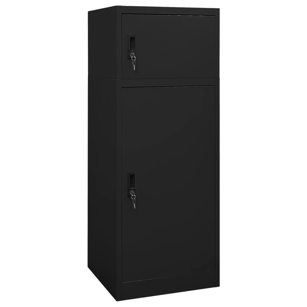 Vidaxx Sattelschrank 53x53x140 cm Stahl schwarz