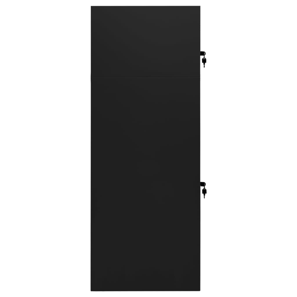 Vidaxx Sattelschrank 53x53x140 cm Stahl schwarz