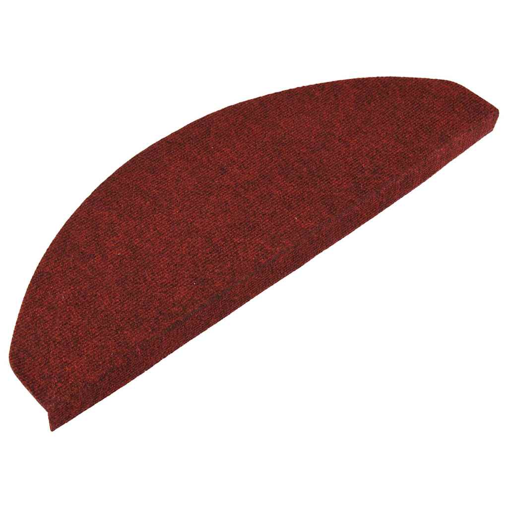 VidaXL Selbstklebende Treppenmatten, 15 Stück, 65 x 22,5 x 3,5 cm, Rot