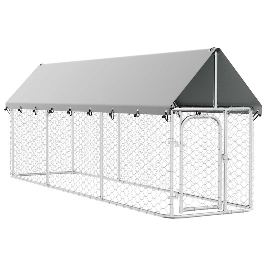 Vidaxl hondenkennel voor buiten met dak 400x100x150 cm