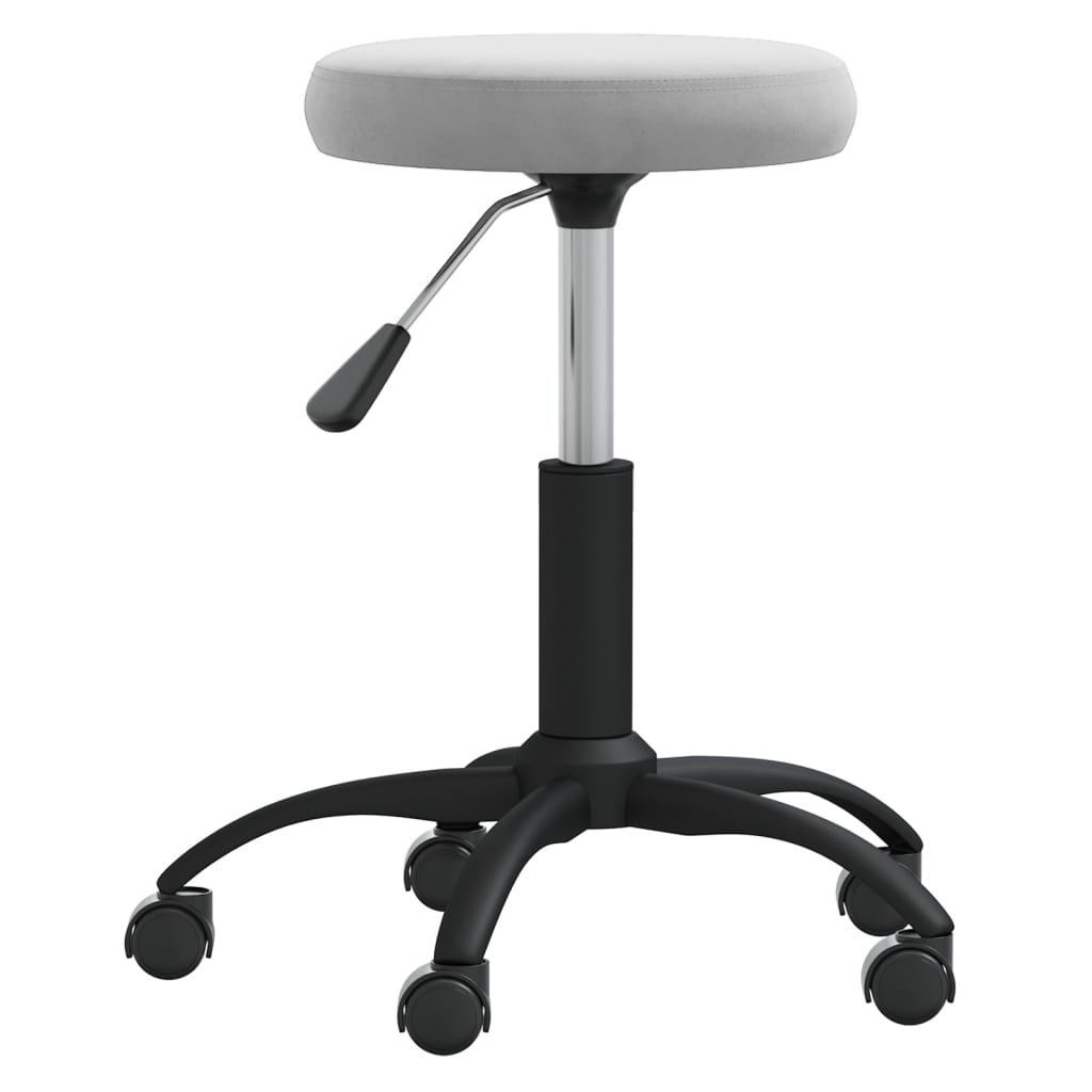 Vidaxl massagekruk fluweel lichtgrijs