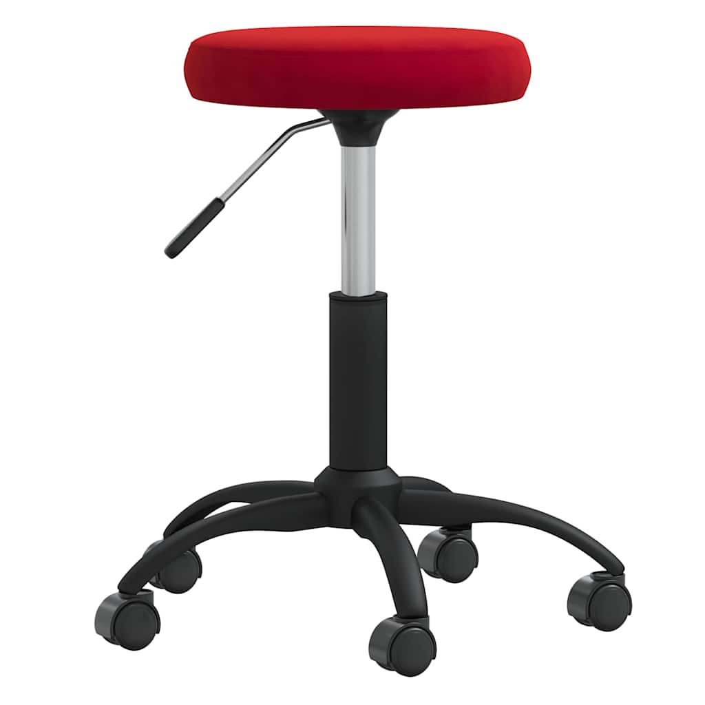 VidaXL Massagehocker, Samt, Weinrot