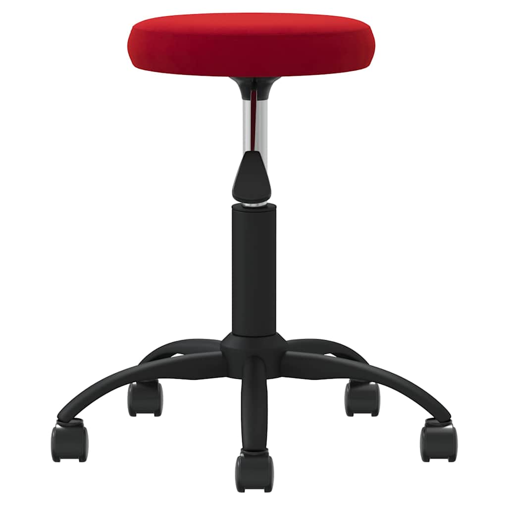 VidaXL Massagehocker, Samt, Weinrot