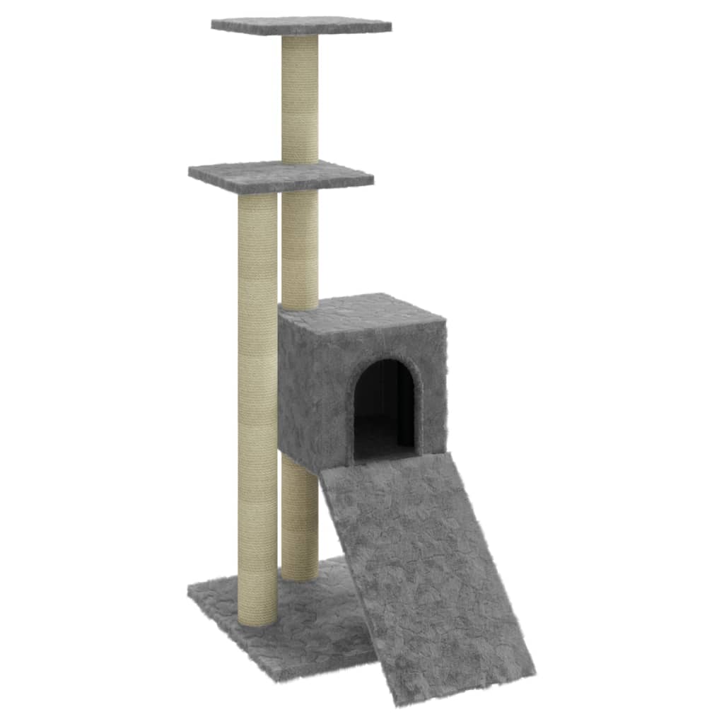 Vidaxl-Katzenmöbel mit Sisalkratzern 92 cm hellgrau
