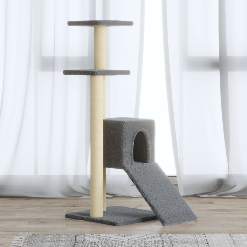 Vidaxl-Katzenmöbel mit Sisalkratzern 92 cm hellgrau