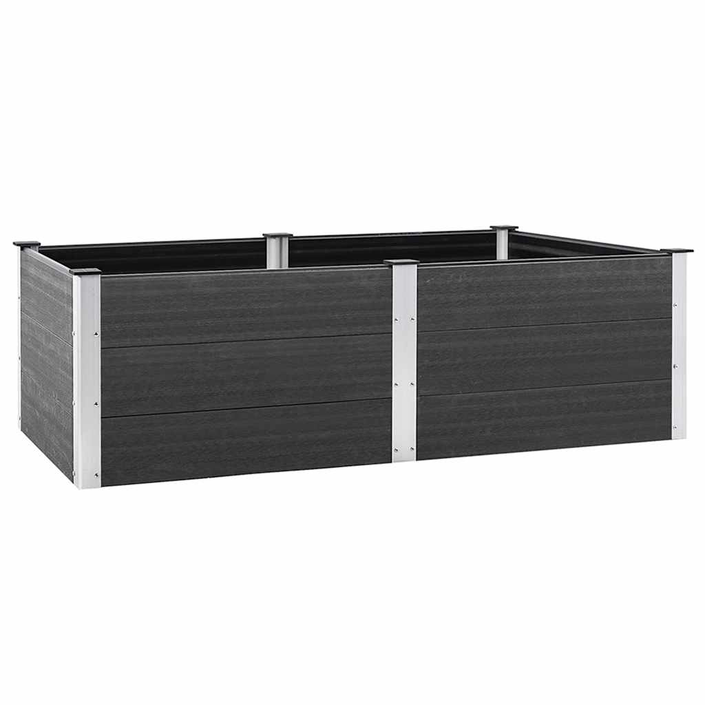 Vidaxl plantenbak verhoogd 200x100x54 cm hkc grijs