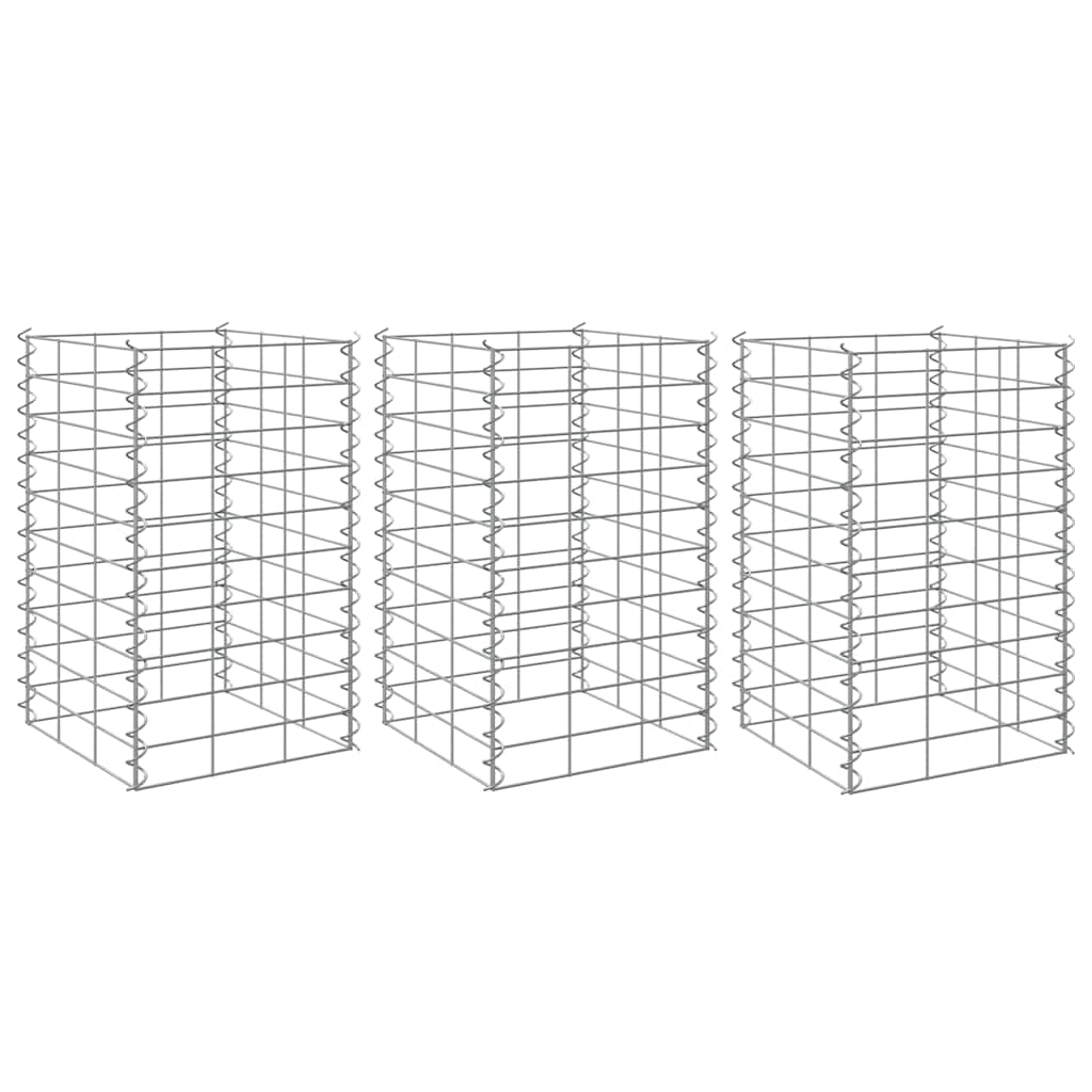 Vidaxl Gabione Pflanzer 3 ST erhöht 30 x 30 x 50 cm Anforderungen
