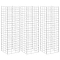 Vidaxl schanskorf plantenbakken 3 st verhoogd 30x30x100 cm ijzer