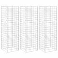 Vidaxl schanskorf plantenbakken 3 st verhoogd 30x30x100 cm ijzer