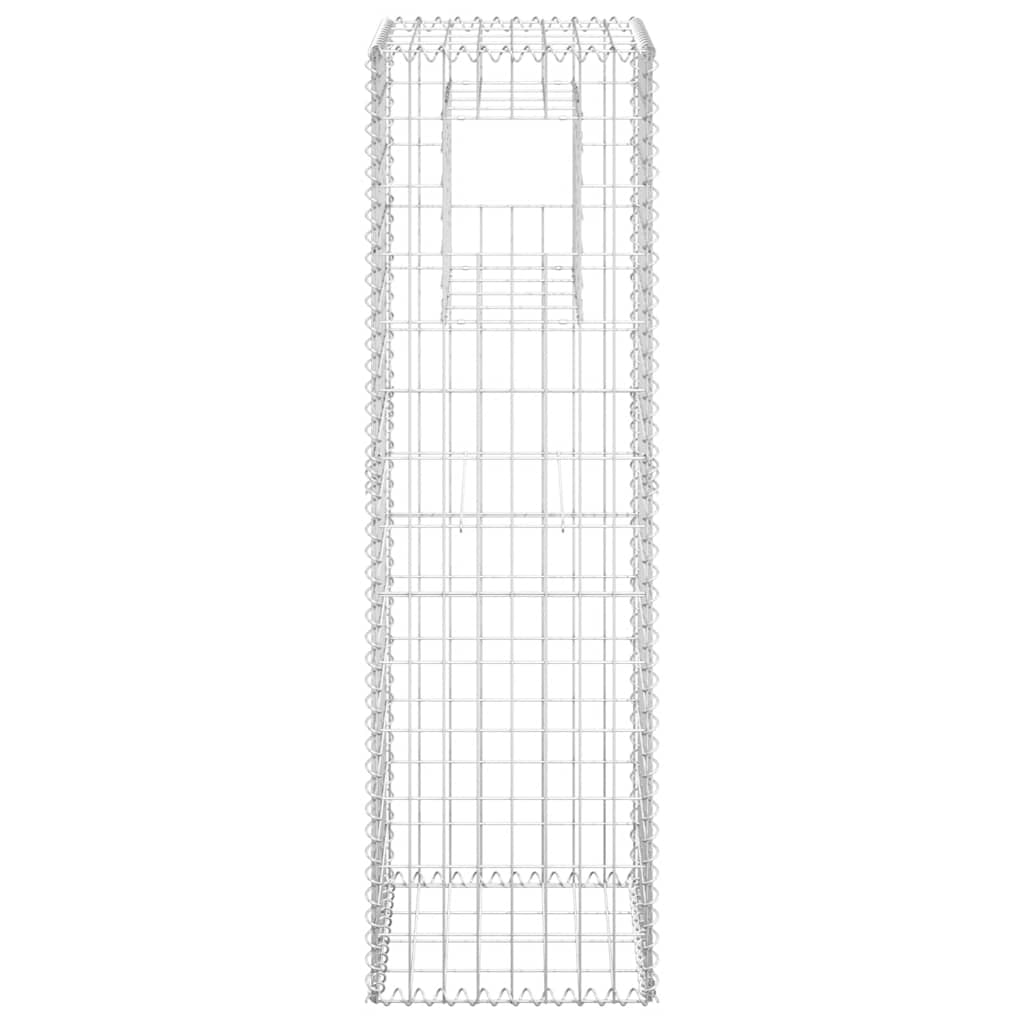 Vidaxl schanskorf paal 40x40x140 cm ijzer