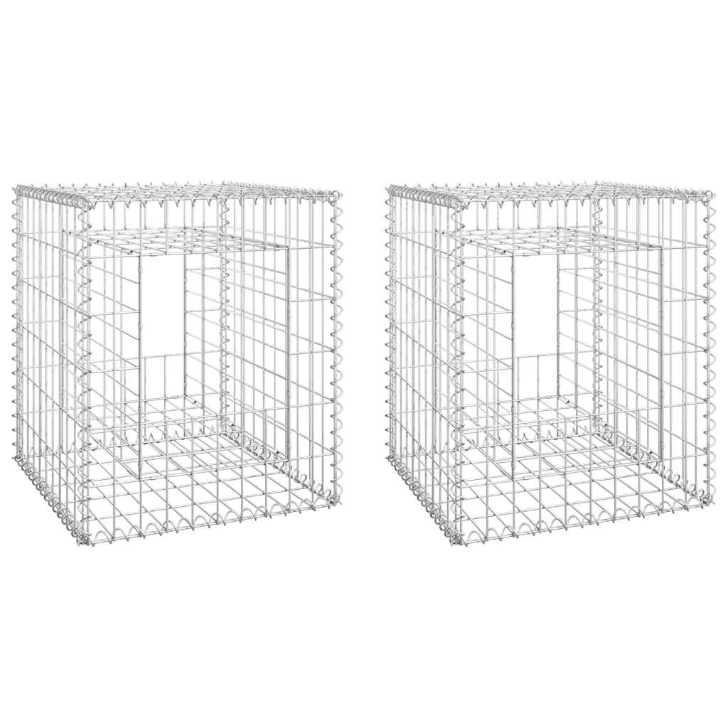 Vidaxl Gabionenpfosten 2 ST 50x50x60 cm Eisen