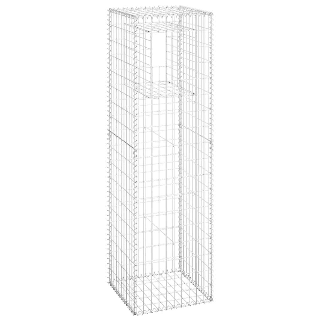 Vidaxl Gabionenpfosten, 2 Stück, 50x50x180 cm, Eisen