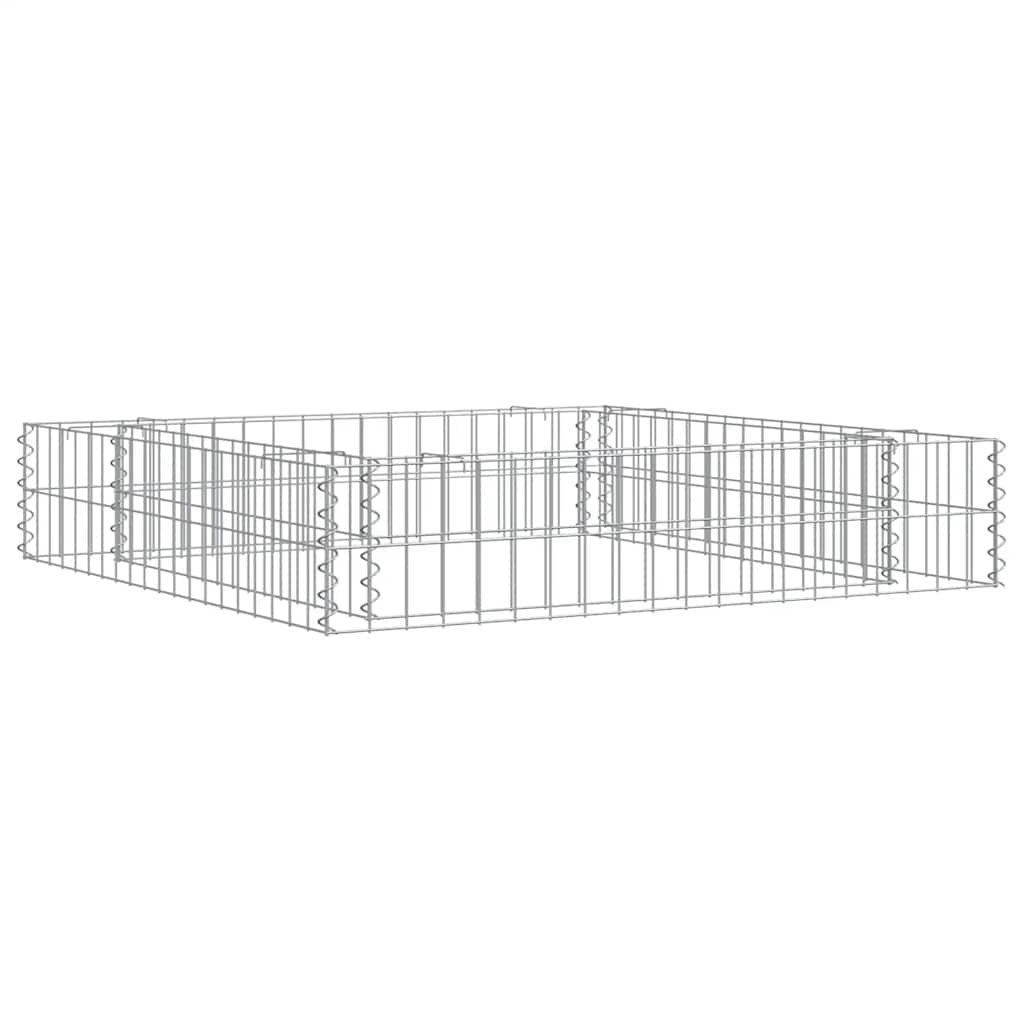 Vidaxl gabion plantenbak verhoogd 100x100x20 cm gegalvaniseerd staal