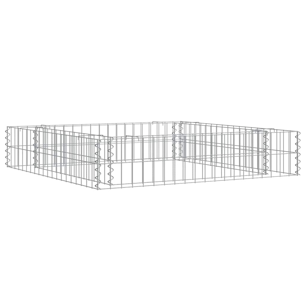 Vidaxl gabion plantenbak verhoogd 100x100x20 cm gegalvaniseerd staal