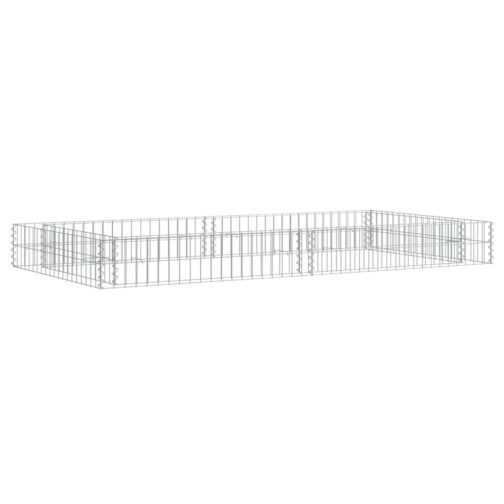 VidaXL Gabionen-Planzer erhöht 200x100x20 cm verzinkter Stahl