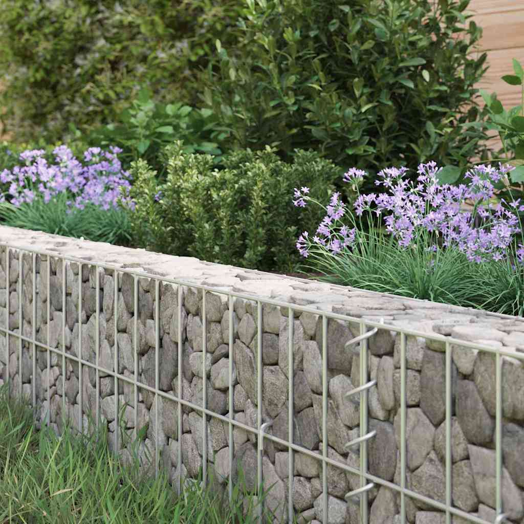 Vidaxl gabion plantenbak verhoogd 400x100x20 cm gegalvaniseerd staal