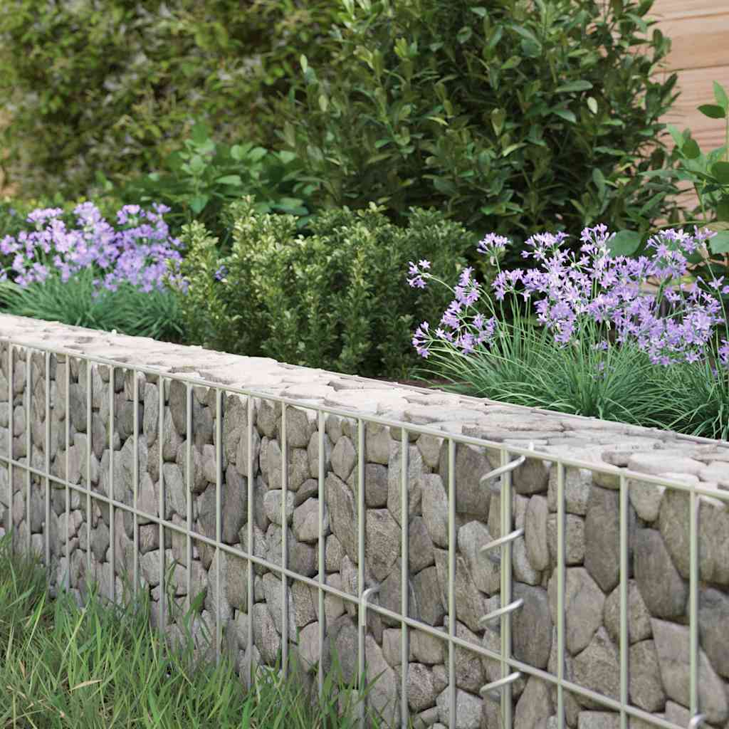 Vidaxl gabion plantenbak verhoogd 800x100x20 cm gegalvaniseerd staal