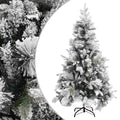 Vidaxl Weihnachtsbaum mit Kiefernkegeln und Schnee 195 cm aus PVC und PE