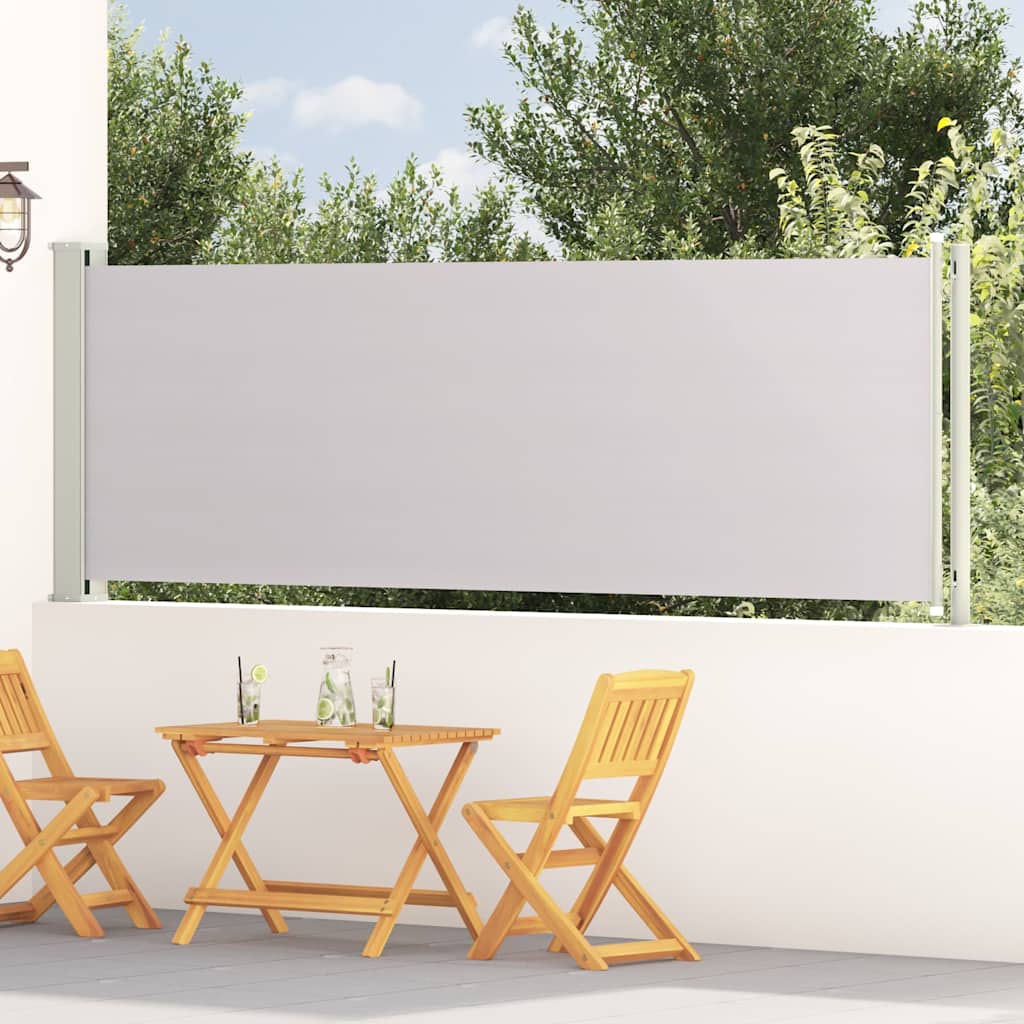 Vidaxl tuinscherm uittrekbaar 117x614 cm grijs