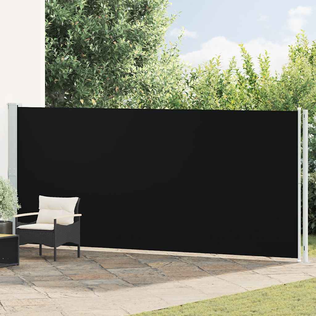 Vidaxxl Gartenbildschirm ausziehbar 180 x 600 cm schwarz