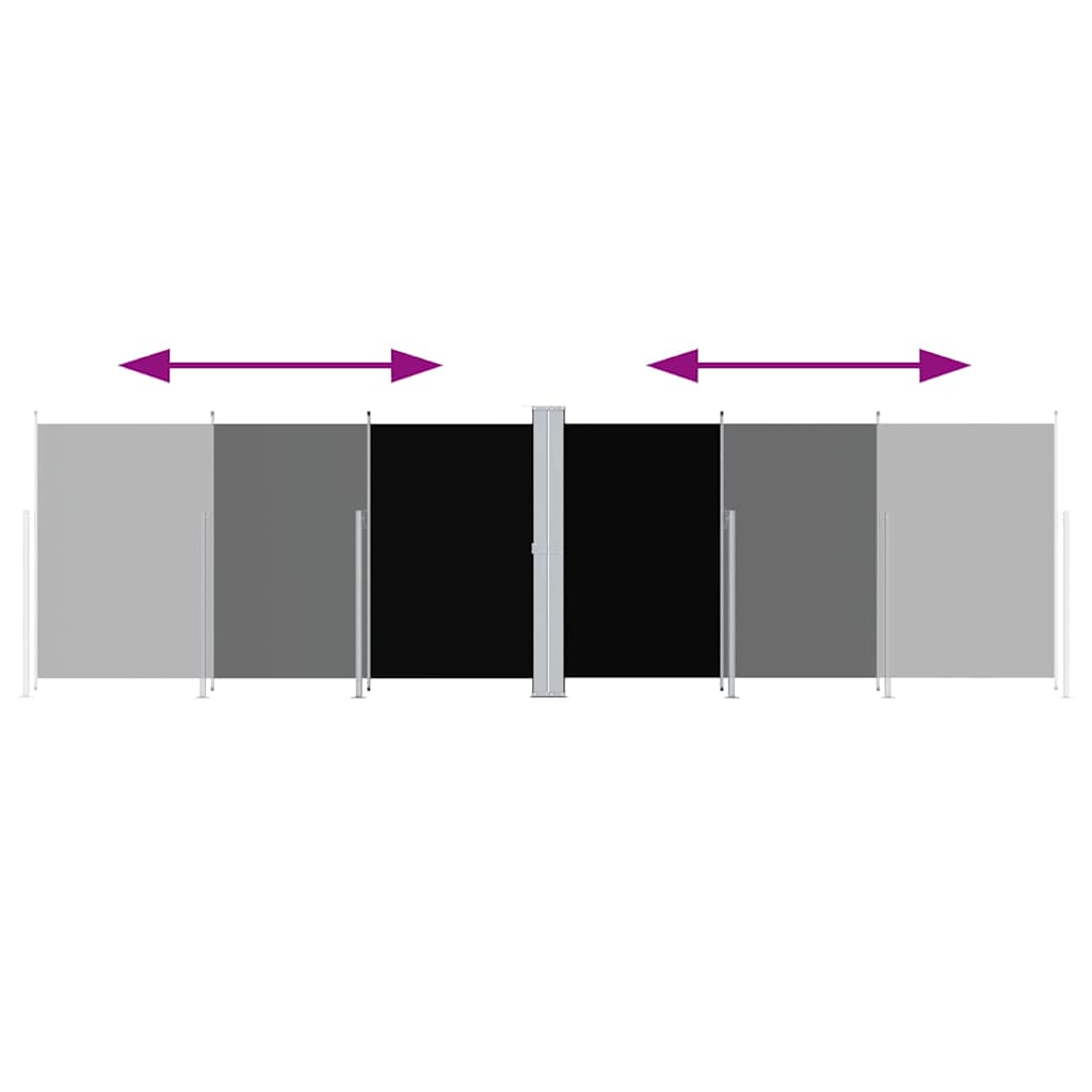 VidaXL Windschutzscheibe ausziehbar 180 x 600 cm schwarz