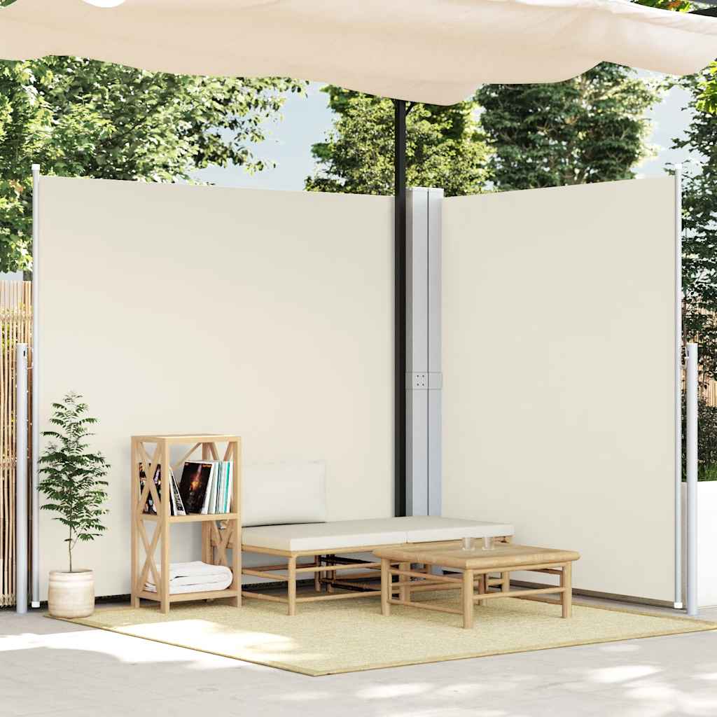 VIDAXL - Windschutz von 200 x 600 cm, cremefarben