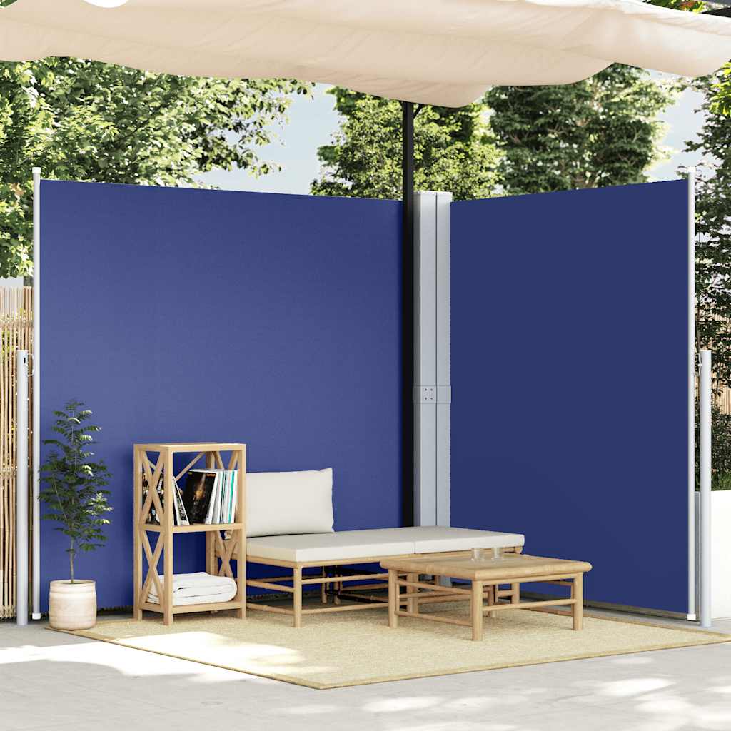 VIDAXL - Windschutz von Erweiterbar 200x600 cm blau