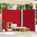 VIDAXL - Windschutz von erweiterbaren 200x600 cm rot