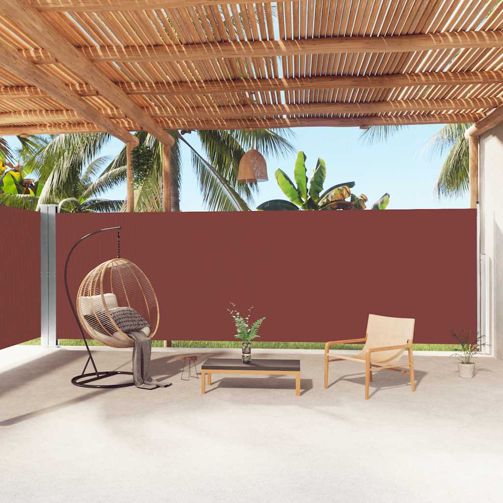 VIDAXL - Windschutzschild 200x1000 cm Braun