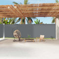 VIDAXL – Windschutz, ausziehbar, 220 x 1200 cm, Anthrazit – lackiert