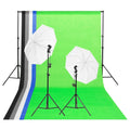 Vidaxl Studiobeleuchtungsset mit Hintergründen und Regenschutz