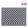Vidaxl keukendoeken 20 st 50x70 cm katoen blauw en wit