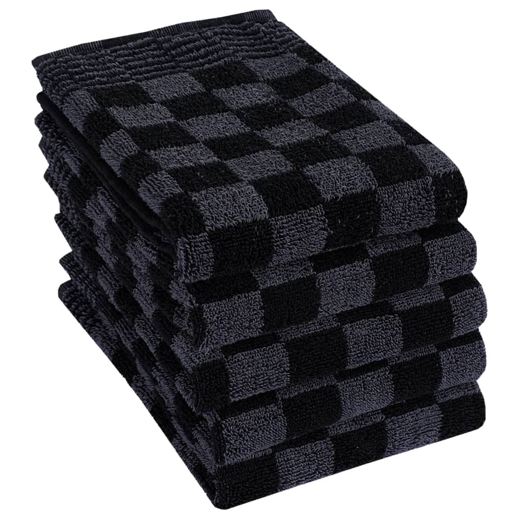 VidaXL 20-teiliges Küchenhandtuch-Set aus Baumwolle, schwarz und grau
