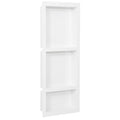 VIDAXL - Dusche mit 3 Fächern 41 x 99 x 9 cm Hochglanz weiß