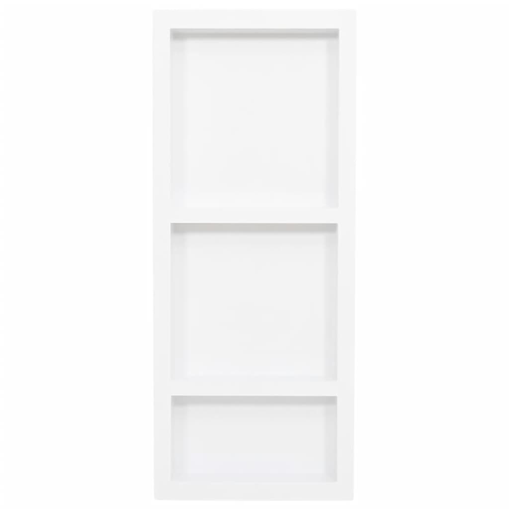 VIDAXL - Dusche mit 3 Fächern 41 x 99 x 9 cm Hochglanz weiß