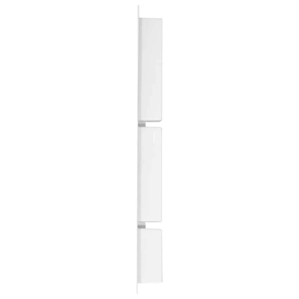 VIDAXL - Dusche mit 3 Fächern 41 x 99 x 9 cm Hochglanz weiß
