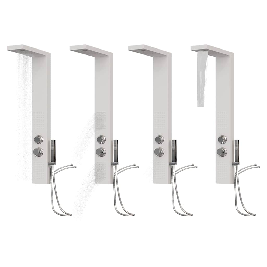 Vidaxl douchepaneelsysteem aluminium wit